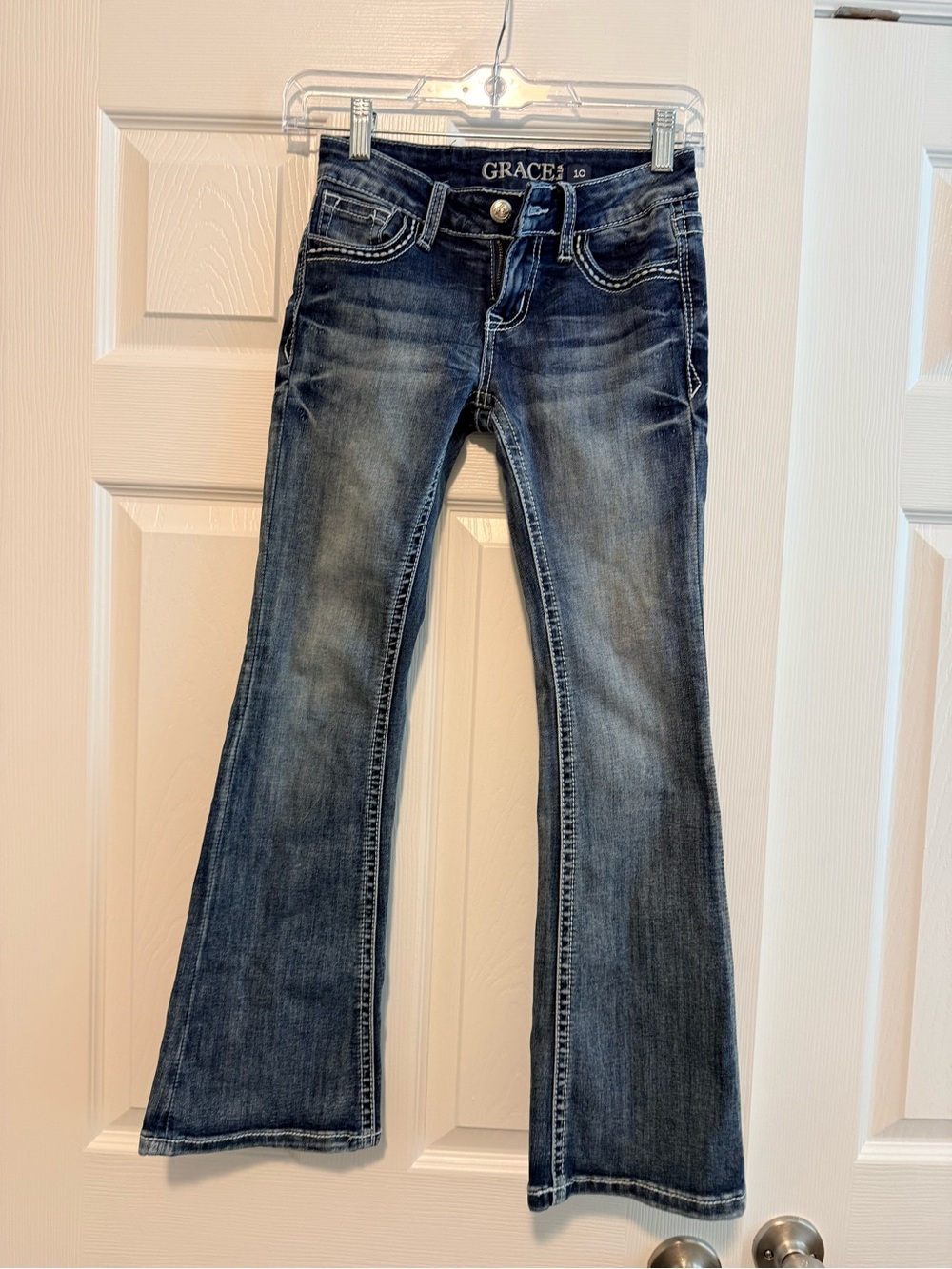 Grace Medium Wash Flared Girls Jeans